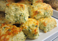 scones with fresh ramps and cheese