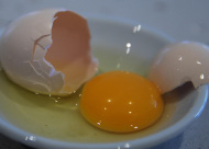 How to separate the egg white from the yolk.