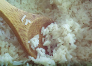Making white rice more tasteful.