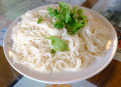 How to cook rice noodles.