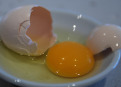 How to separate the egg white from the yolk.