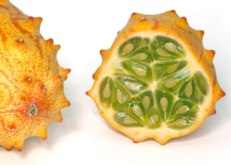 Horned melon (Kiwano) 44 calories Happy Forks