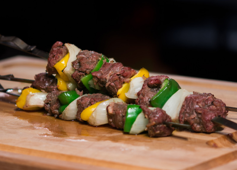 Beef kebabs recipe 128 calories Happy Forks