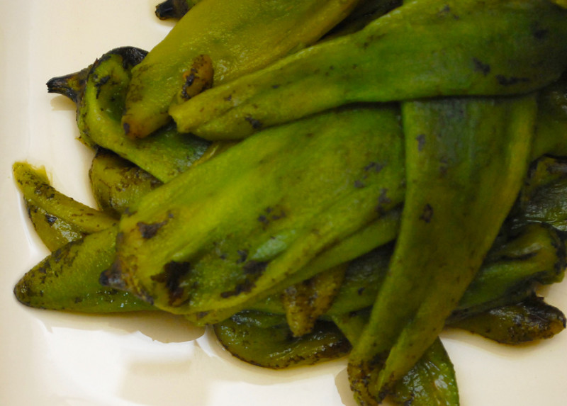 Roasted green chiles in a light vinaigrette recipe 124 calories