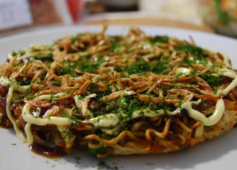 Japanese vegetable pancakes recipe 118 calories Happy Forks