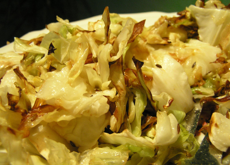 Roasted savoy cabbage recipe 38 calories Happy Forks