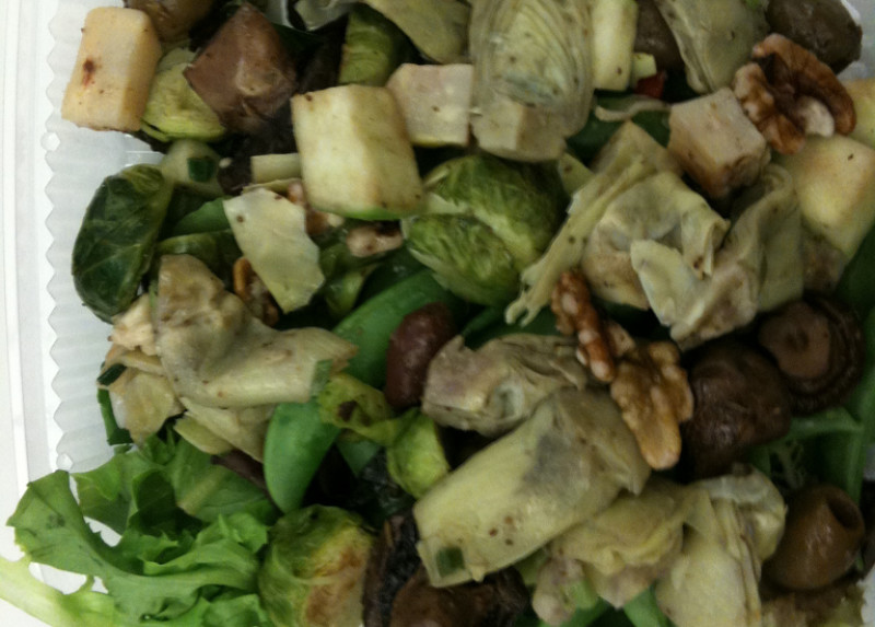 Grilled marinated artichoke hearts with blue cheese & walnuts recipe