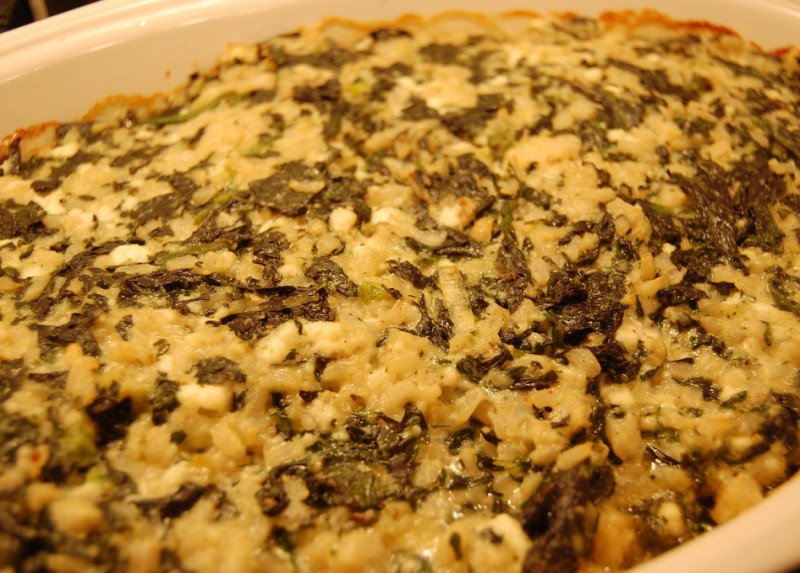 Spinach gratin with cheese recipe 66 calories Happy Forks