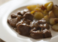 veal goulash with sauerkraut
