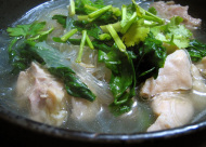 coriander chicken, cilantro, and chard stew