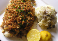 baked tilapia with sun-dried tomato parmesan crust
