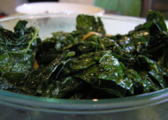 sautéed kale with tahini sauce