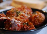 turkey meatballs with tomatoes and basil