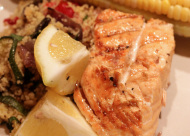 grilled salmon with dill butter