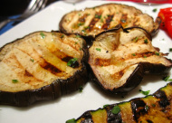 marinated eggplant with capers and mint