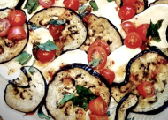 roasted eggplant with tomatoes and mint