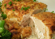 baked cranberry goat cheese stuffed chicken