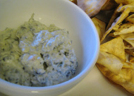simple caramelized shallot & spinach dip