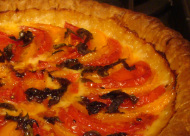 tomato tart with parmesan & basil