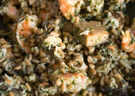 pesto shrimp quinoa salad