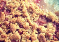 peach and pecan sandy crumble