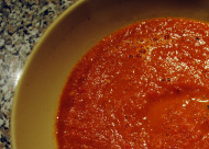 roasted tomato soup with broiled cheddar